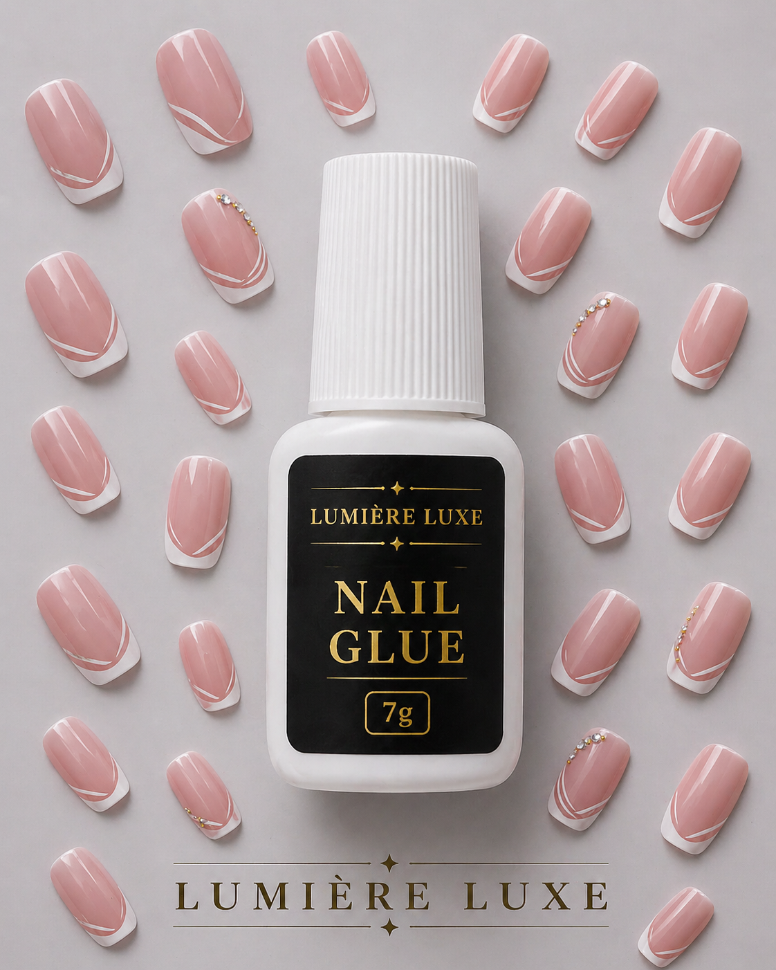 Lumière Luxe Premium Press-On Nails - Glue Included