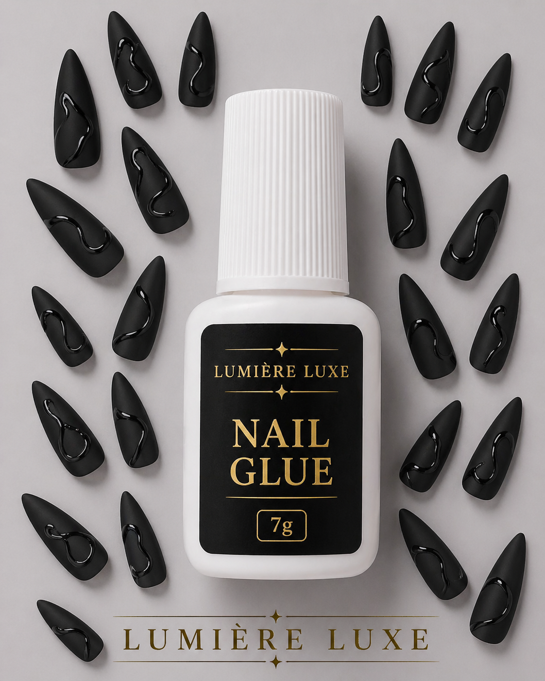 Lumière Luxe Premium Press-On Nails - Glue Included